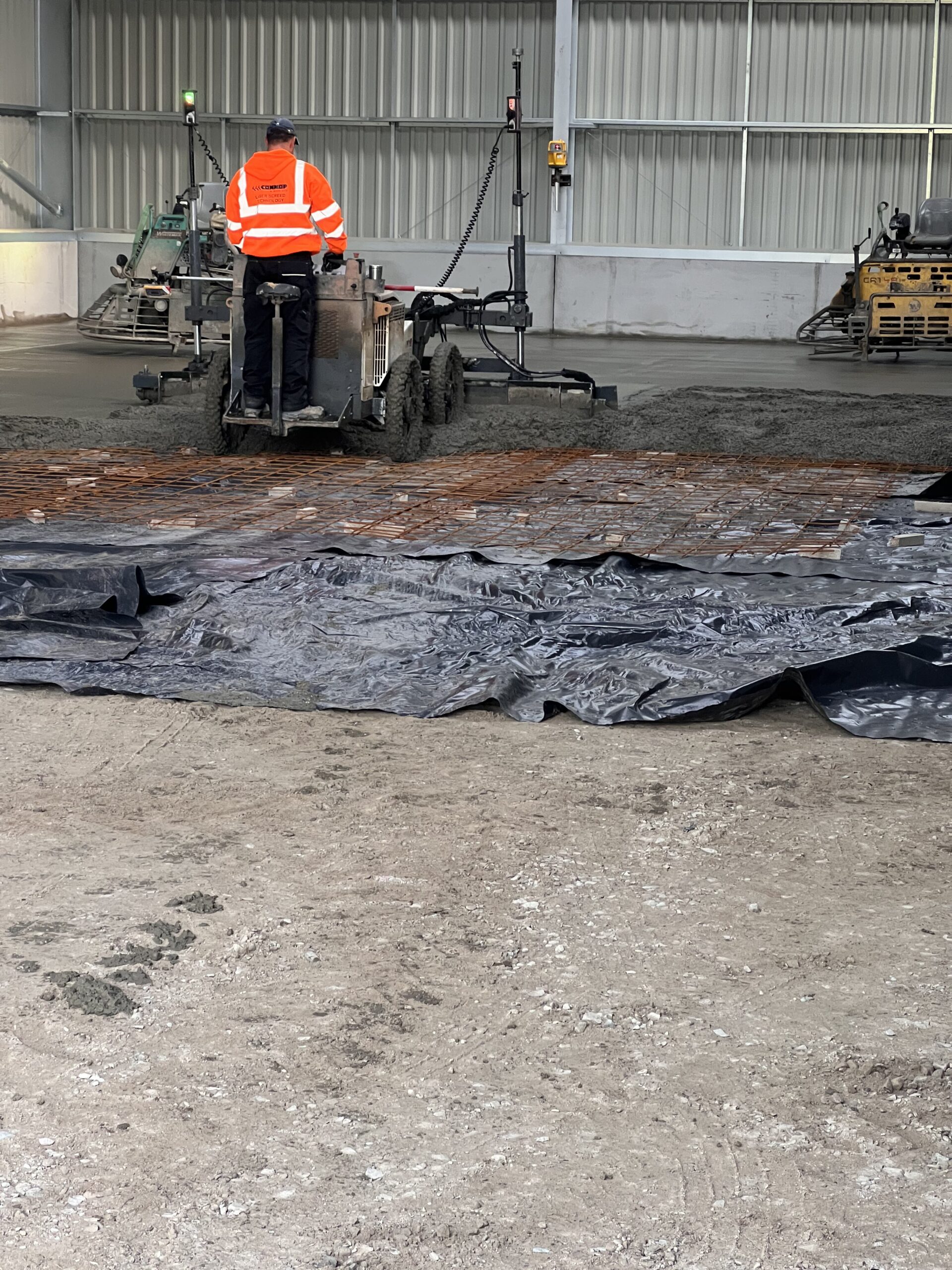 A concrete power floated floor by K and J construction