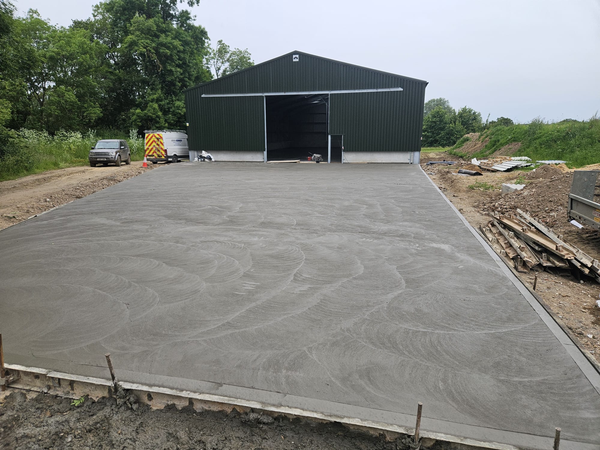 Concrete slab flooring done by K and J construction