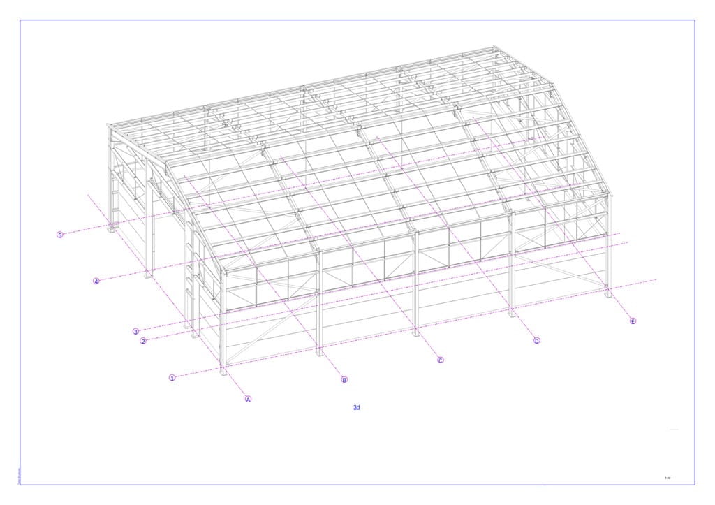 80' x 60' Grainstore drawing