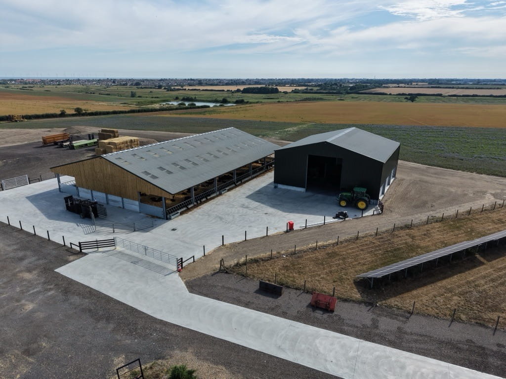 Livestock shed and feedstore built next to each other