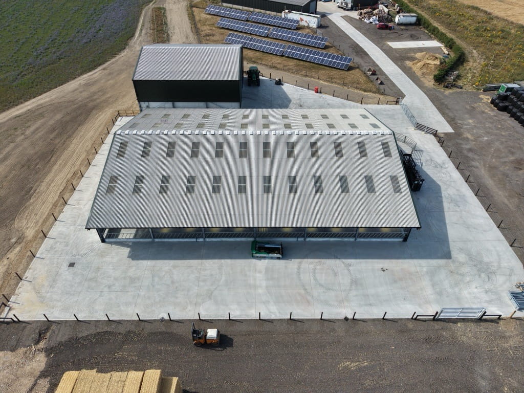 Roof of a livestock shed and feedstore